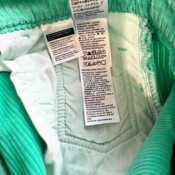 NWT LEVI'S RIBCAGE STRAIGHT ANKLE PANTS IN ELECTRIC GREEN - 27 - Picture 9 of 11